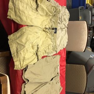Lot of men’s cargo shorts. Hollister &AE